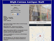 Tablet Screenshot of highcottonantiquemall.com